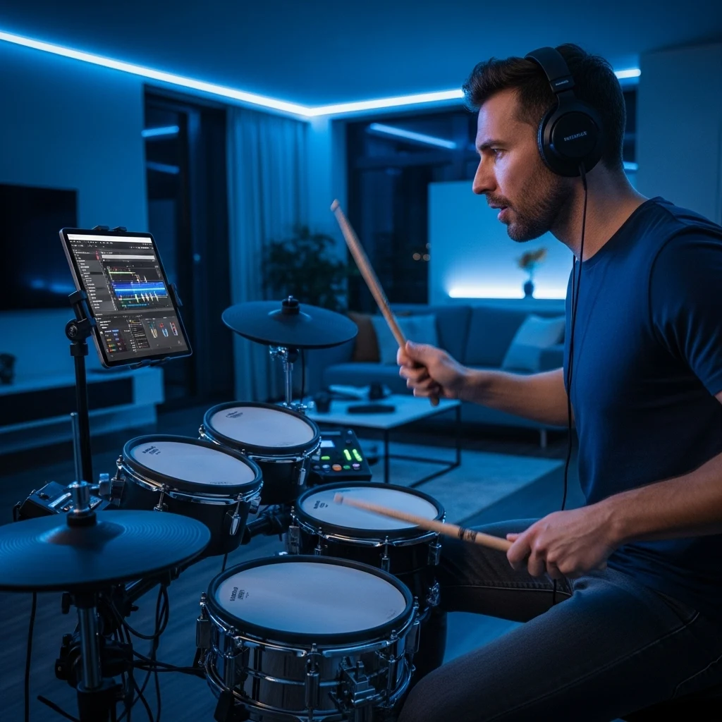Musicians creating practice tracks with stem splitter