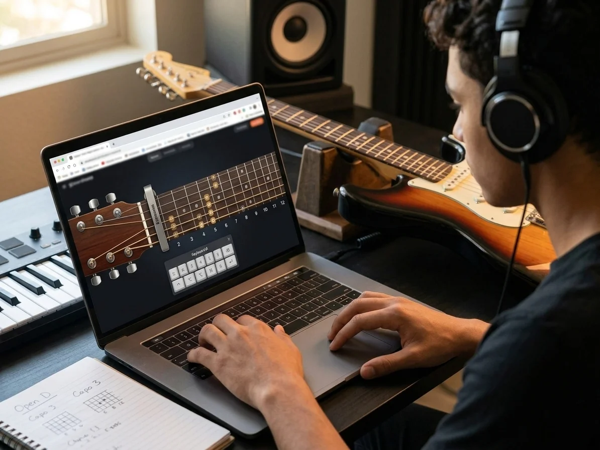 Braço de guitarra virtual com lógica real